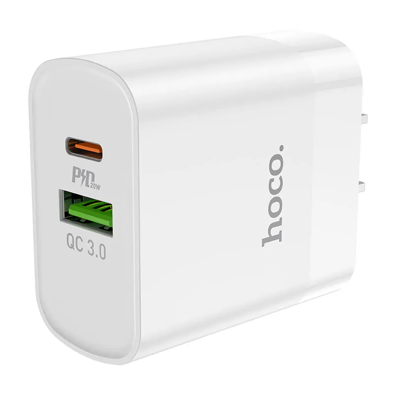hoco-c80-rapido-pd20w-qc3-wall-charger-us-ports.webp