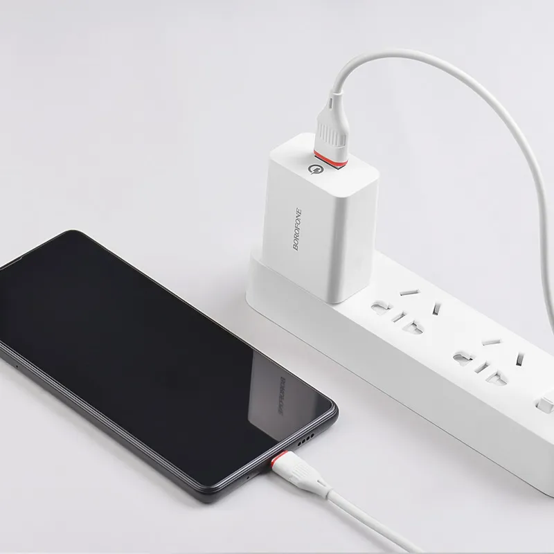 borofone-ba21-long-journey-single-usb-port-qc30-wall-charger-us-set-with-usb-c-cable-charging.webp