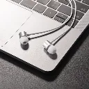 Hoco M63 Ancient Sound With Mic Earphone (Silver) 3.webp