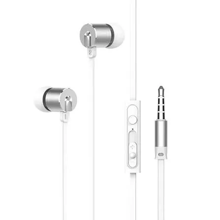 Hoco M63 Ancient Sound With Mic Earphone (Silver) 4.webp
