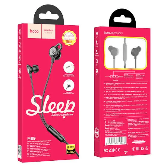 Hoco M89 Sleep Wire Controlled With Mic Earphone R.webp