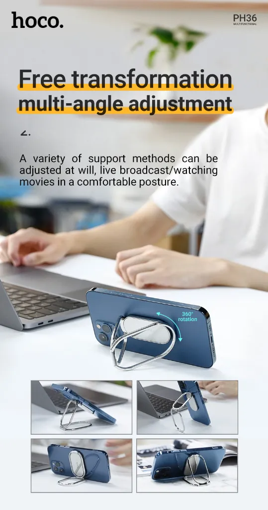 Hoco PH36 Metal Mulitifuncational Folding Stand8.webp