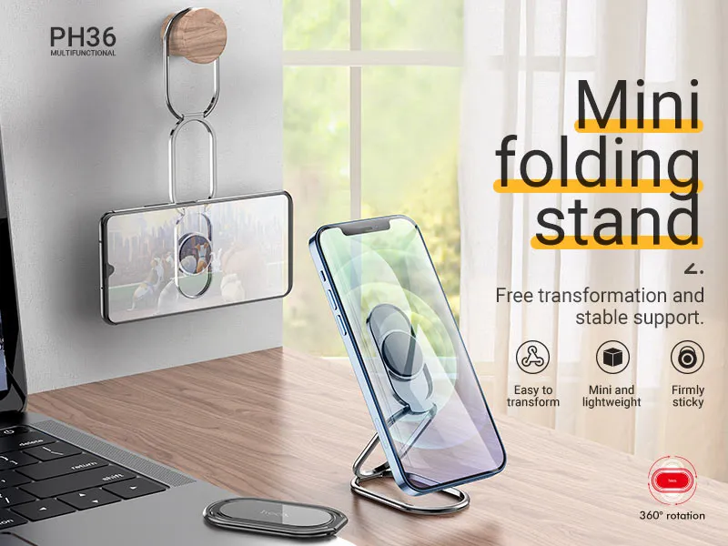 Hoco PH36 Metal Mulitifuncational Folding Stand5.webp