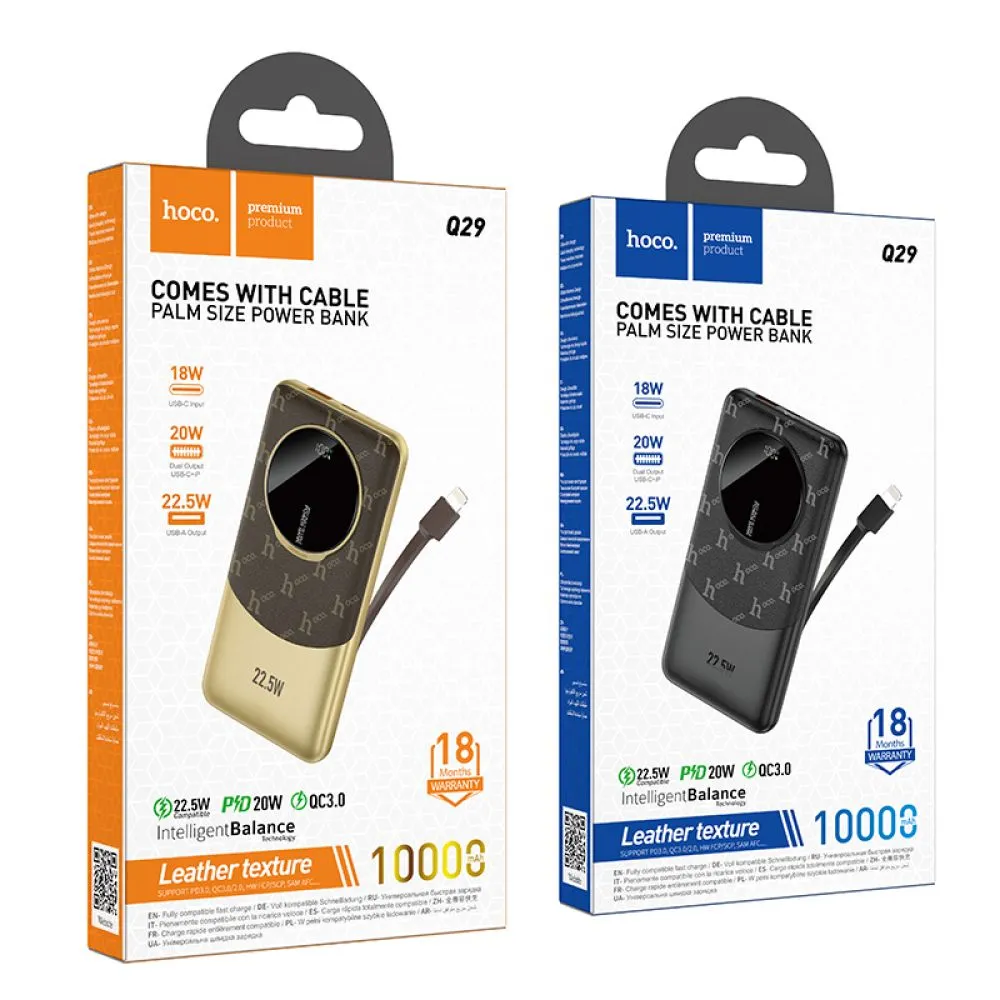Hoco Q29 10000MAH IP Cable,Comes Power Bank.webp