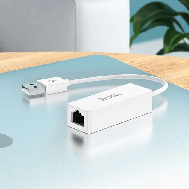 Hoco UA22 Converter OTG Ethernet adapter( USB-A to RJ45)4.webp