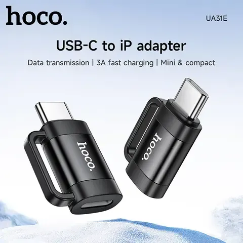 Hoco UA31E Converter (Data Adapter USB-C Male to IP Female)7.webp
