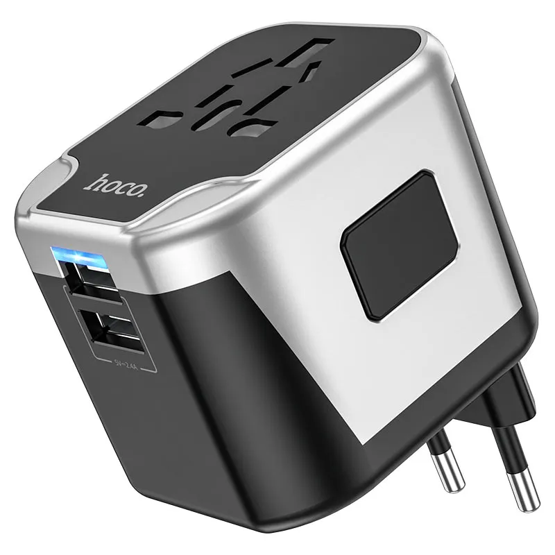 [AC5] Hoco AC5 12W 2USB+1Socket Conversion Charger Head