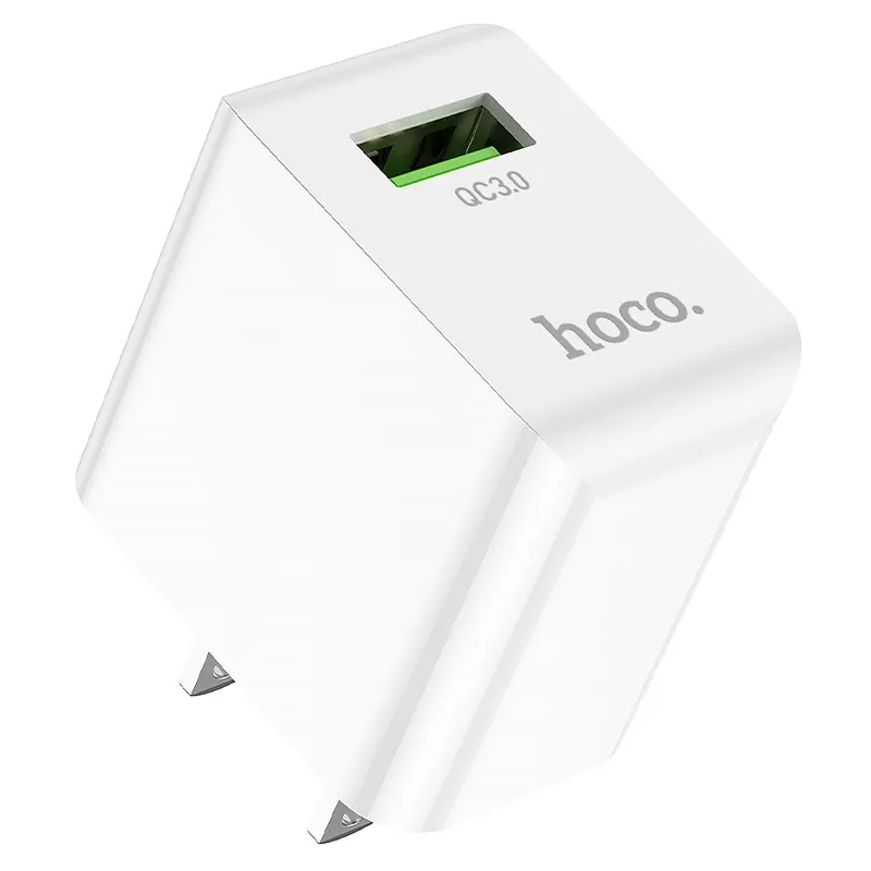 [C98W] Hoco C98 Single Port QC3.0 Charger Head (White)