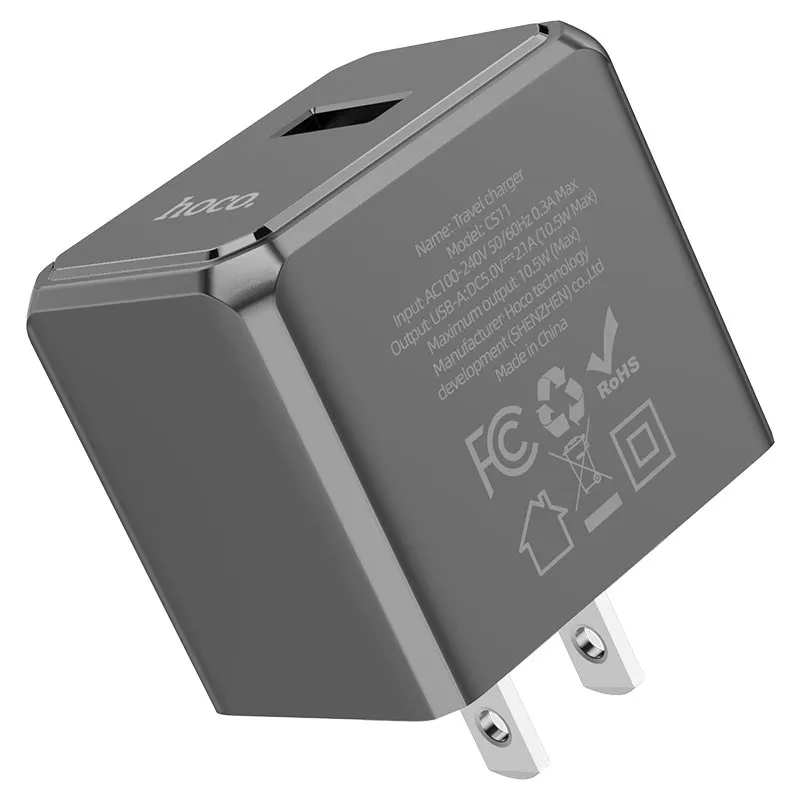 [CS11BK] Hoco CS11 Single Port Fast Charger Head (Black)