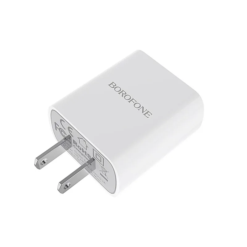 [BA20CW] Borofone BA20 Sharp Single Port TC Charger Set (White)