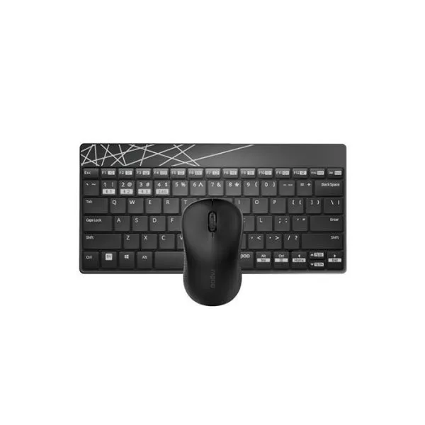 [8000MBK] ICB-RAPOO 8000M Multi-mode Wireless Keyboard & Mouse Black
