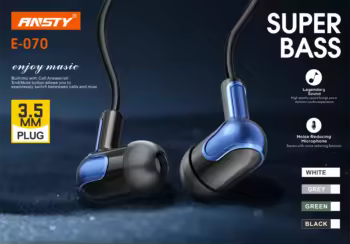 [AE070] Ansty - E070 Super Bass Sound Earphone