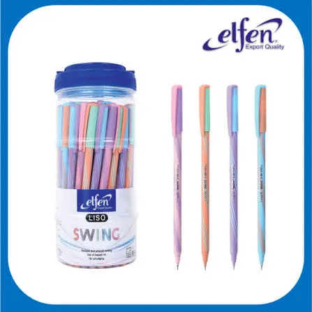 ELF BALL PEN LISO SWING ASST BLUE (1X5)