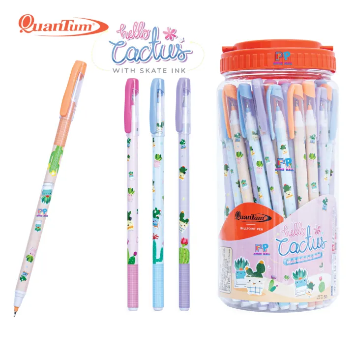 QUANTUM SKATE FANCY PEN CACTUS ASST BLUE 0.6 (1X5)