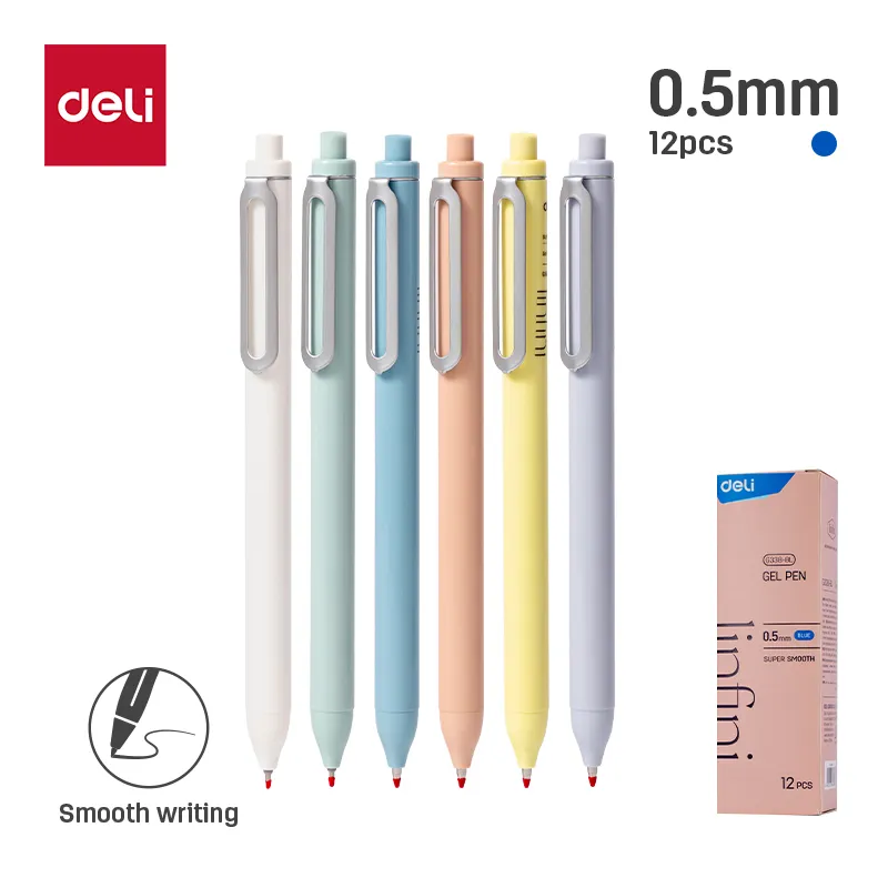 Deli - Linfini Super Smooth (EG338-BL Gel Pen) (1Ctn*12Pkt*12box*12Pcs)