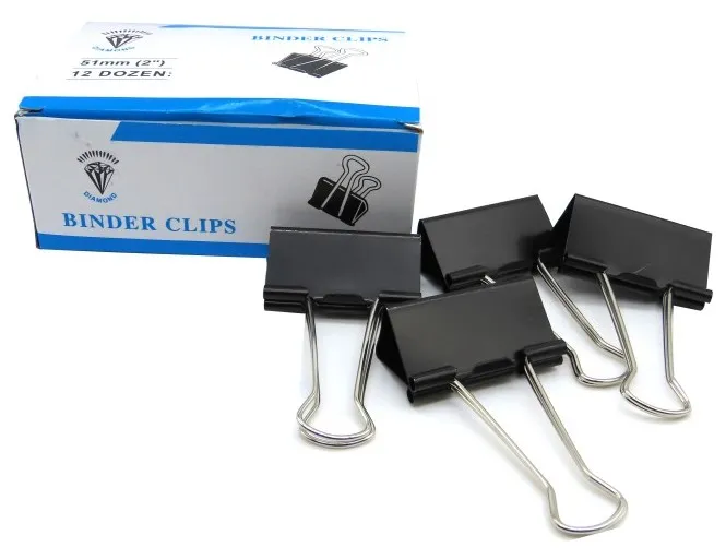 A1001-9 Binder Clips 51mm 12's