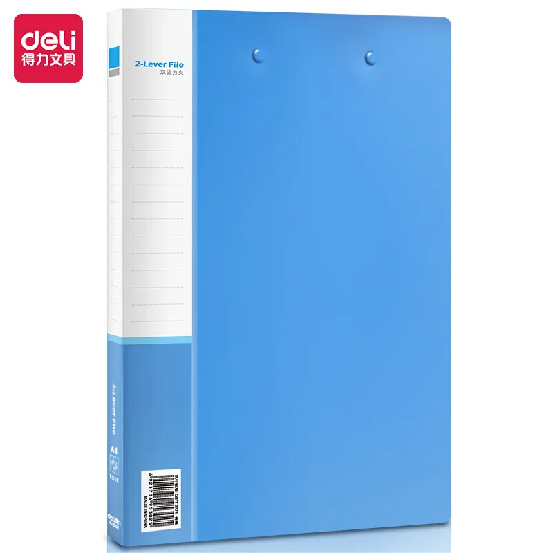 Deli - 5302 File Folder 2-Clamp (A4) (1CTN*10Box*12's)-BL