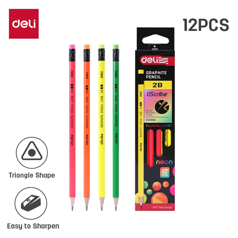 Deli - 51800 Graphite Pencil HB Triangle (1CTN*20Box*12Dz*12's)