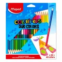 MAPED Colour Pencil Duo Colours 24-48 Colours