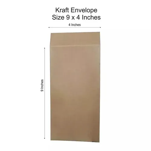 Envelope 80 GSM Pocket Kraft Liner 9"x4.25" 25 Pcs