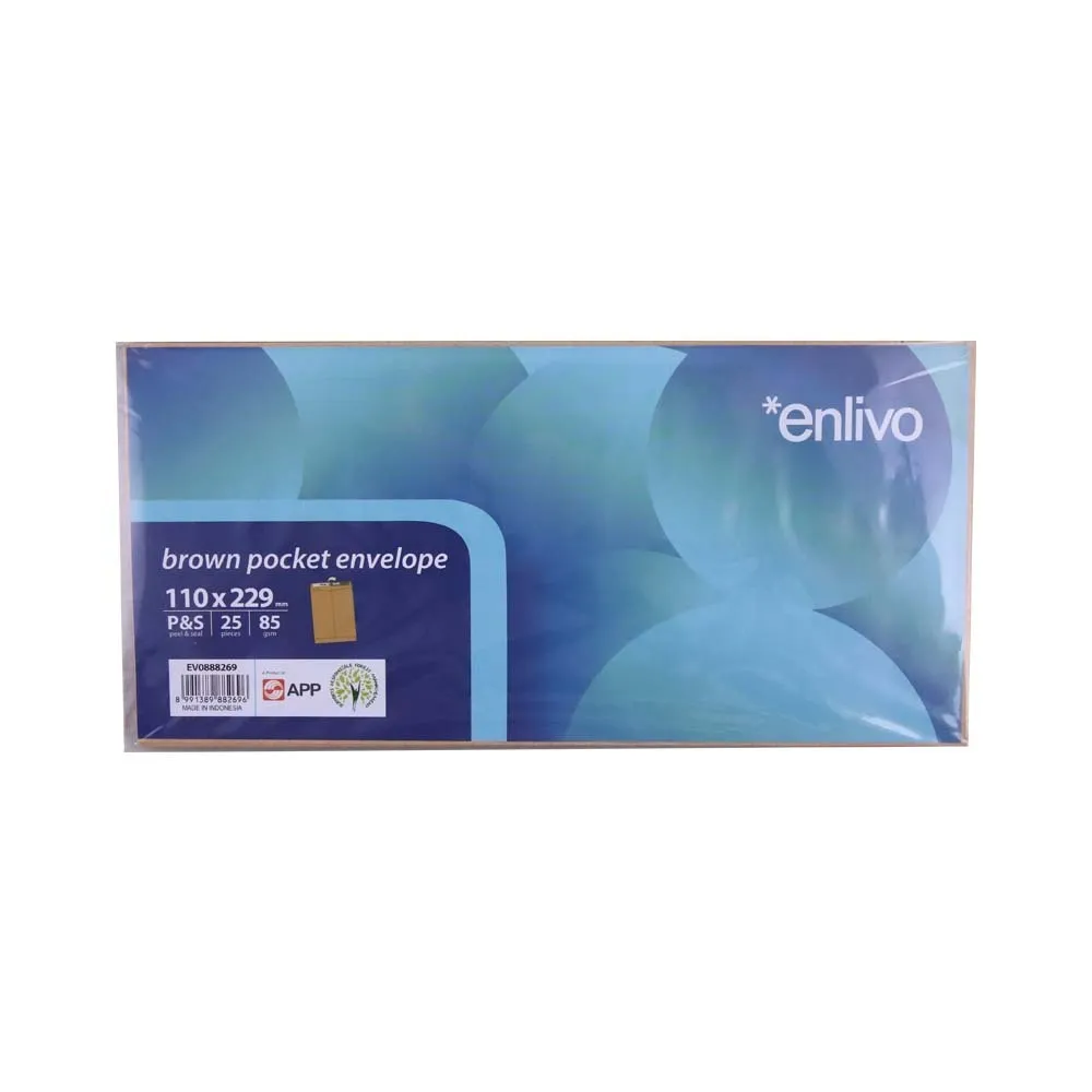 ENLIVO BROWNPOCKET ENVE110X229 (L) Large x 25pcs