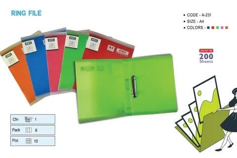 Apolo Ring File A4 A-231 Assorted Color