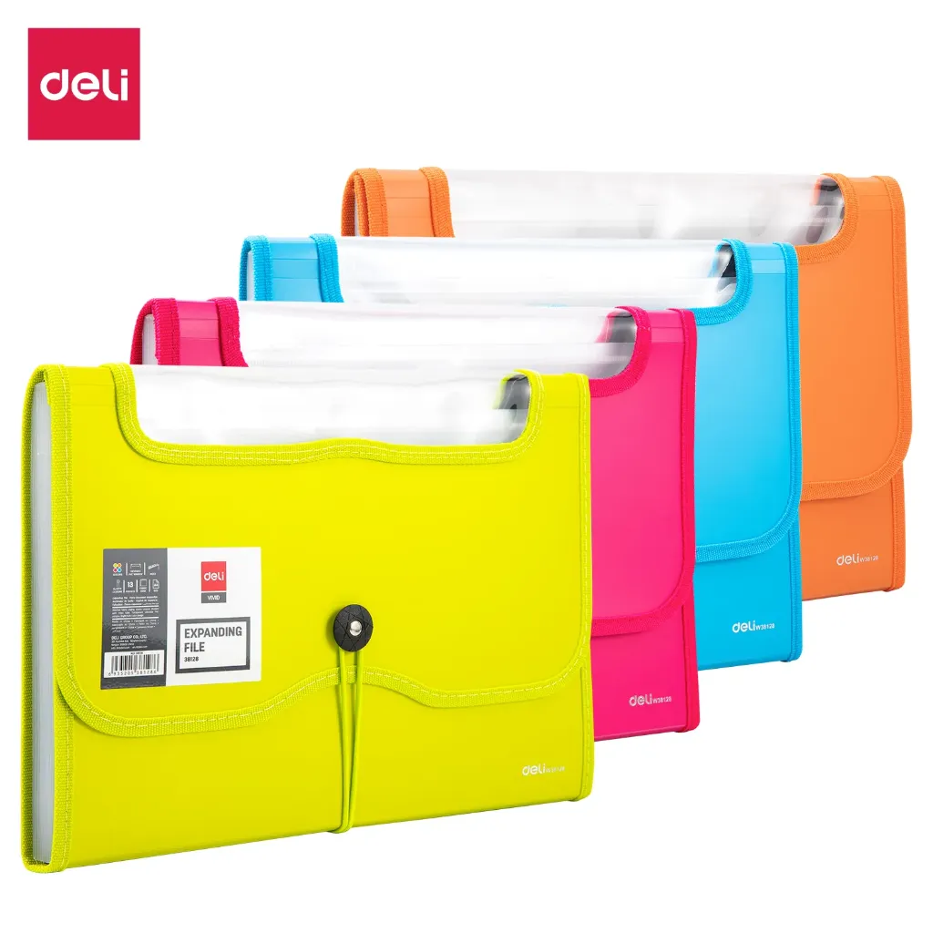Deli - 38128 Expanding File (1CTN*4Box*12's)