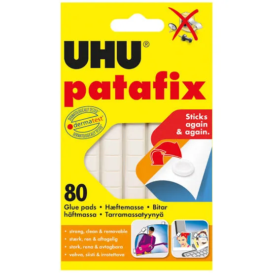 UHU Patafix Glue Pads 80pcs Yellow