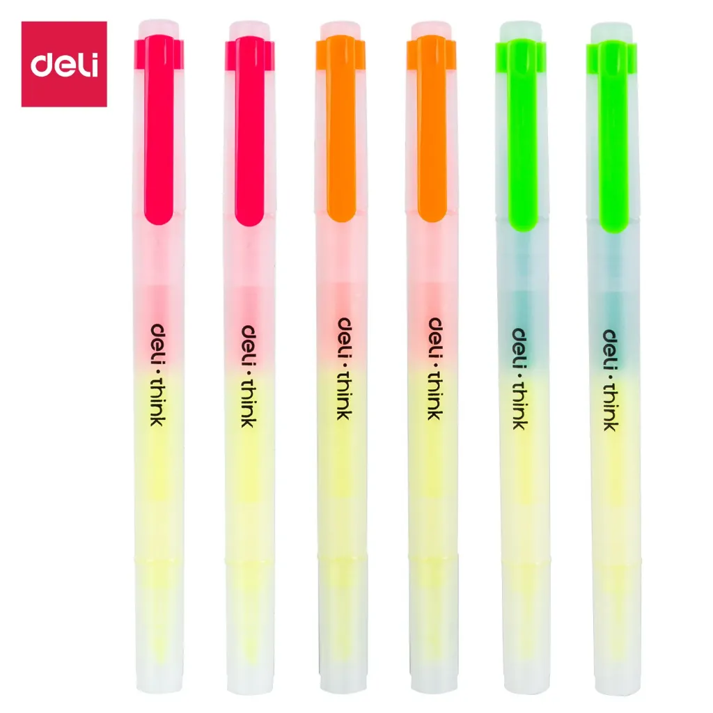 Deli - 35304 Highlighter (1CTN*12Box*24Card*6's)