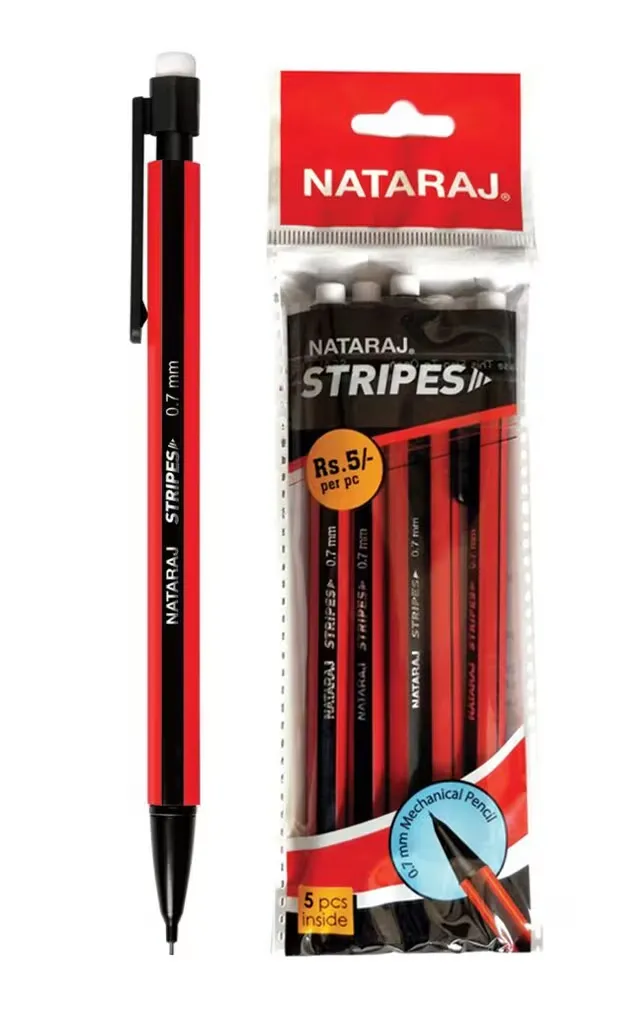 NATARAJ Stripes Mechanical Pencils 0.7 (1 box x 5 pcs)