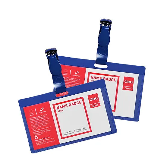 Deli - 5740 Name Badge ID Pass (PP) (1CTN*4Box*50Pkt*10's)