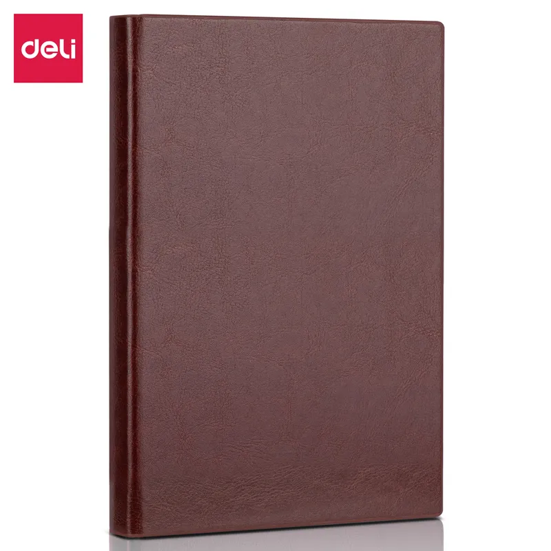 Deli - 3198 Leather Cover Notebook (1CTN*4Box*20's)
