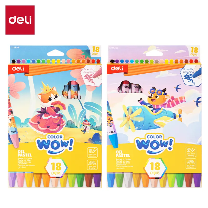Deli - EC228-18 Oil Pastel (1Ctn*6Box*18Card)