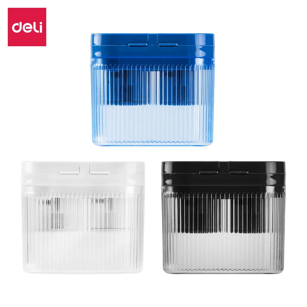 Deli - 553 Cover Pencil Sharpener (2-Holes) (1CTN*36Box*12's)