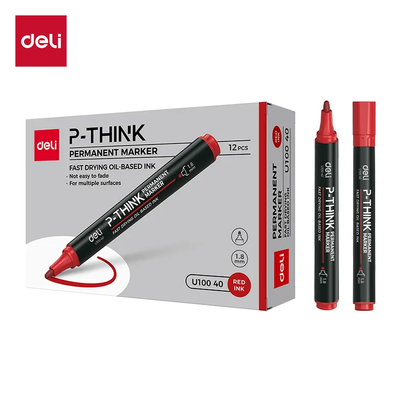 Deli - 10040 Permanent Marker (1CTN*10Pkt*8box*12's)