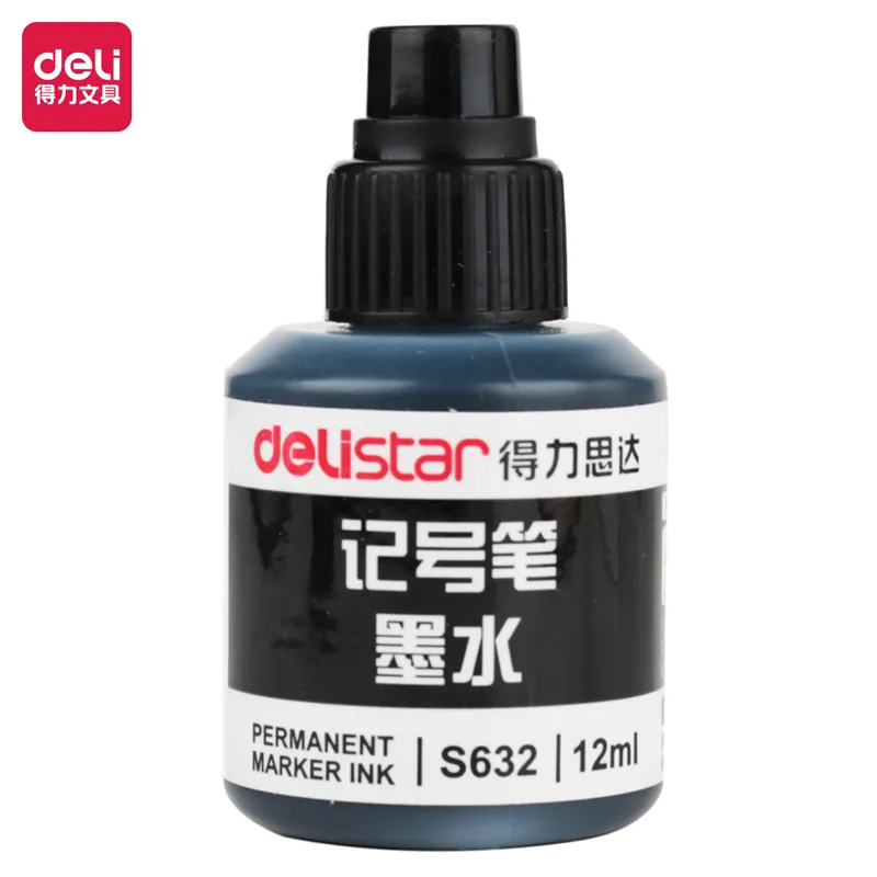 Deli - 632 Permanent Marker Ink (1CTN*24Box*20's) BLACK