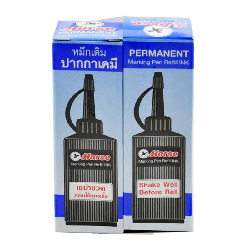 Horse EN71/3 Permanent Marker Refill Ink Blue 30 cc (1 x 12)