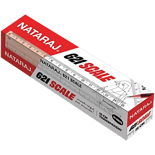 NATARAJ 621 Regular Scales 15cm (1 Box x 10pcs)