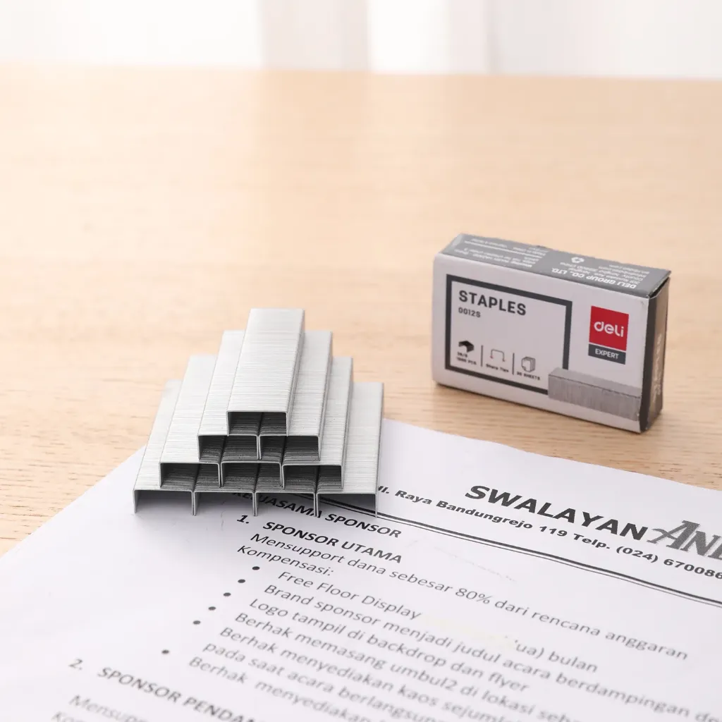 [E0012S] Deli - 0012S Stapler Pin (Silver) (1CTN*20Box*20's)