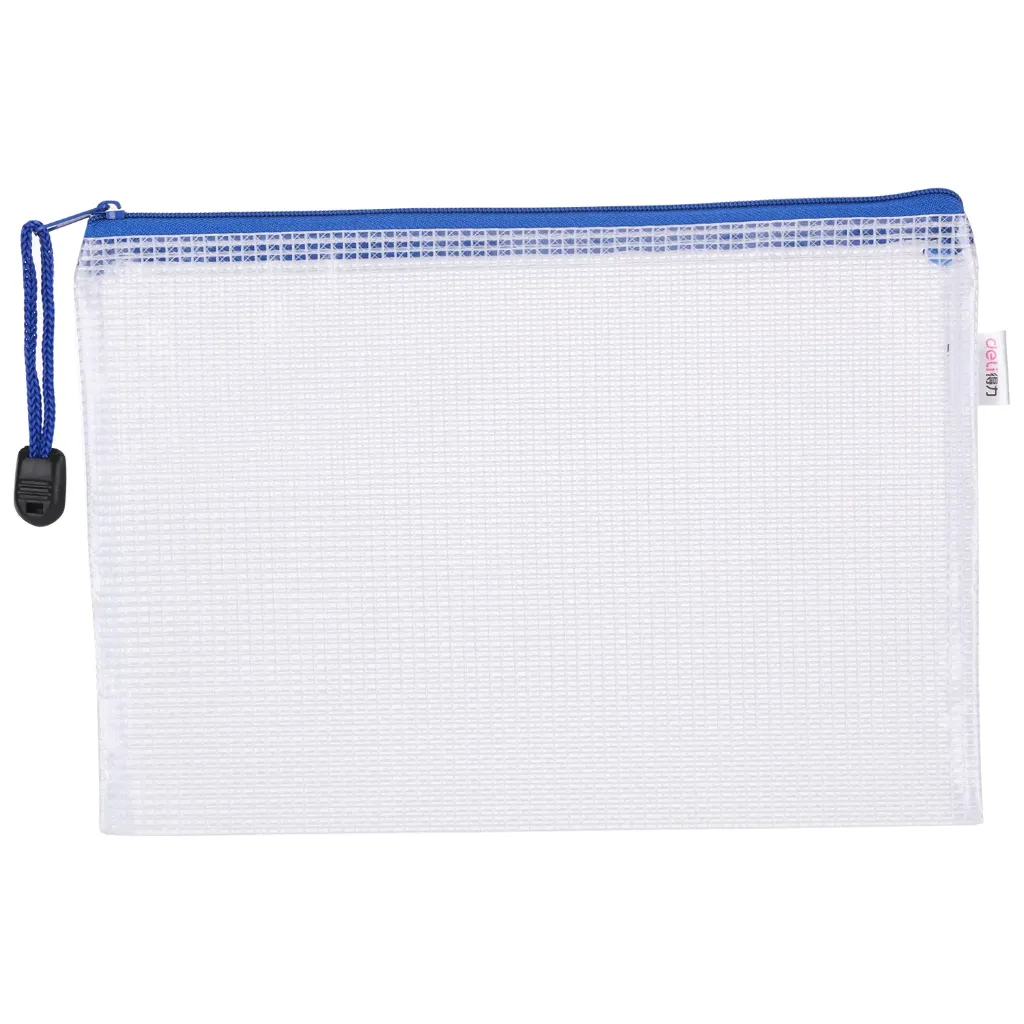 [E5656] Deli - 5656 Mesh Zip Bag (1CTN*4Box*18Pkt*10's)