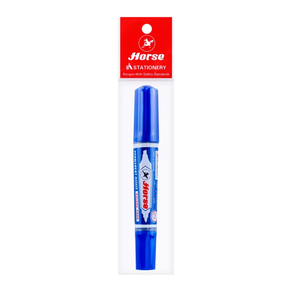 [201016] Horse Permanent Marker 1C Blue (1Dz*12Pcs)