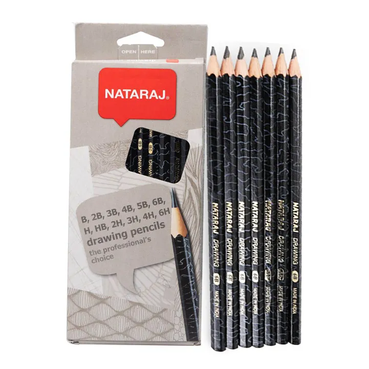 [201210002] NATARAJ Drawing Pencils 12's B-6H Grades