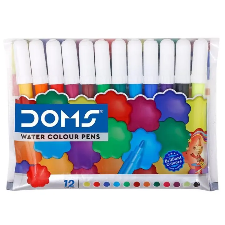 [3497] Mega Doms 3497 Mini Water Colour Pens (1Pack *12Shades)