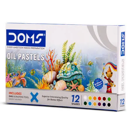 Mega Doms - 7908 Oil Pastels Colour (1box *12Shades)