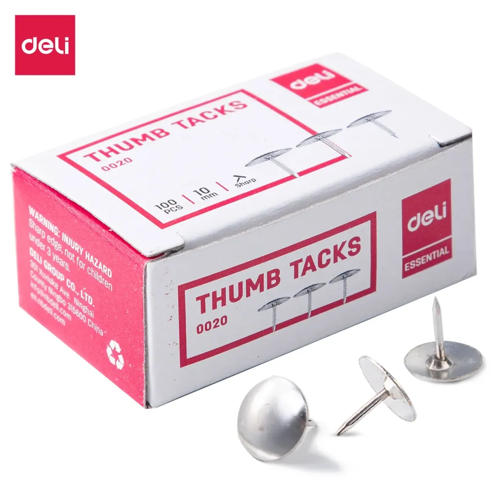 Deli - 0020 Thumb Tack (1CTN*50Box*10's)