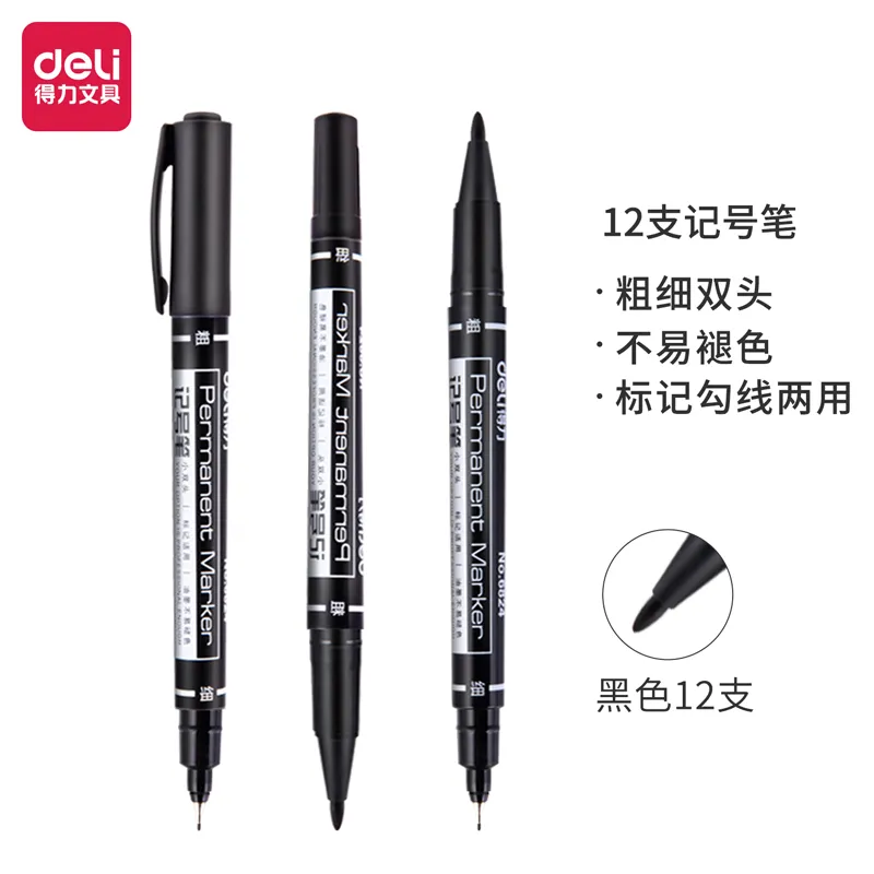 [E6824] Deli - 6824 Permanent Marker (1CTN*12Box*12box*12's)