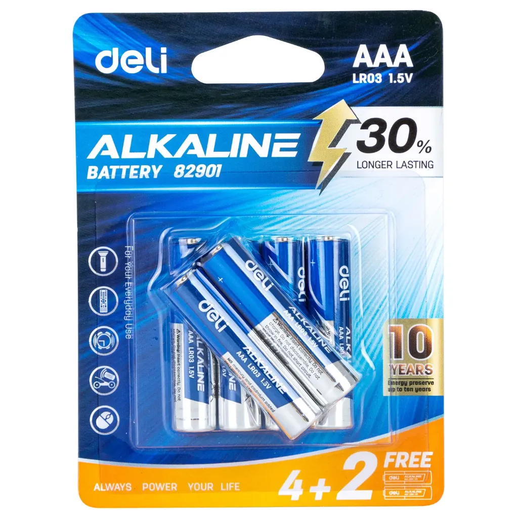 Deli - 82901 Alkaline Battery AAA (1CTN*8Box*12C*6's)