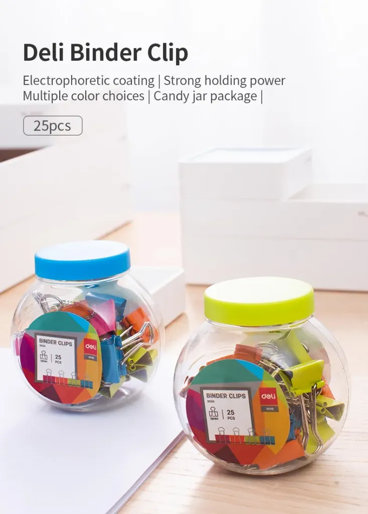Deli - 8558 Binder Clip (1CTN*6BOX*24box*25Pcs)