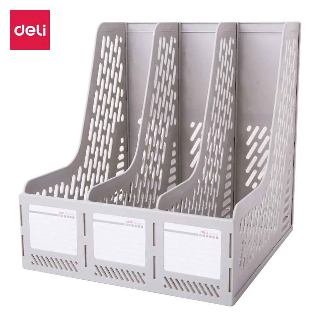 Deli - E9845 Magazine Container (1CTN*3Box*12's)-GY