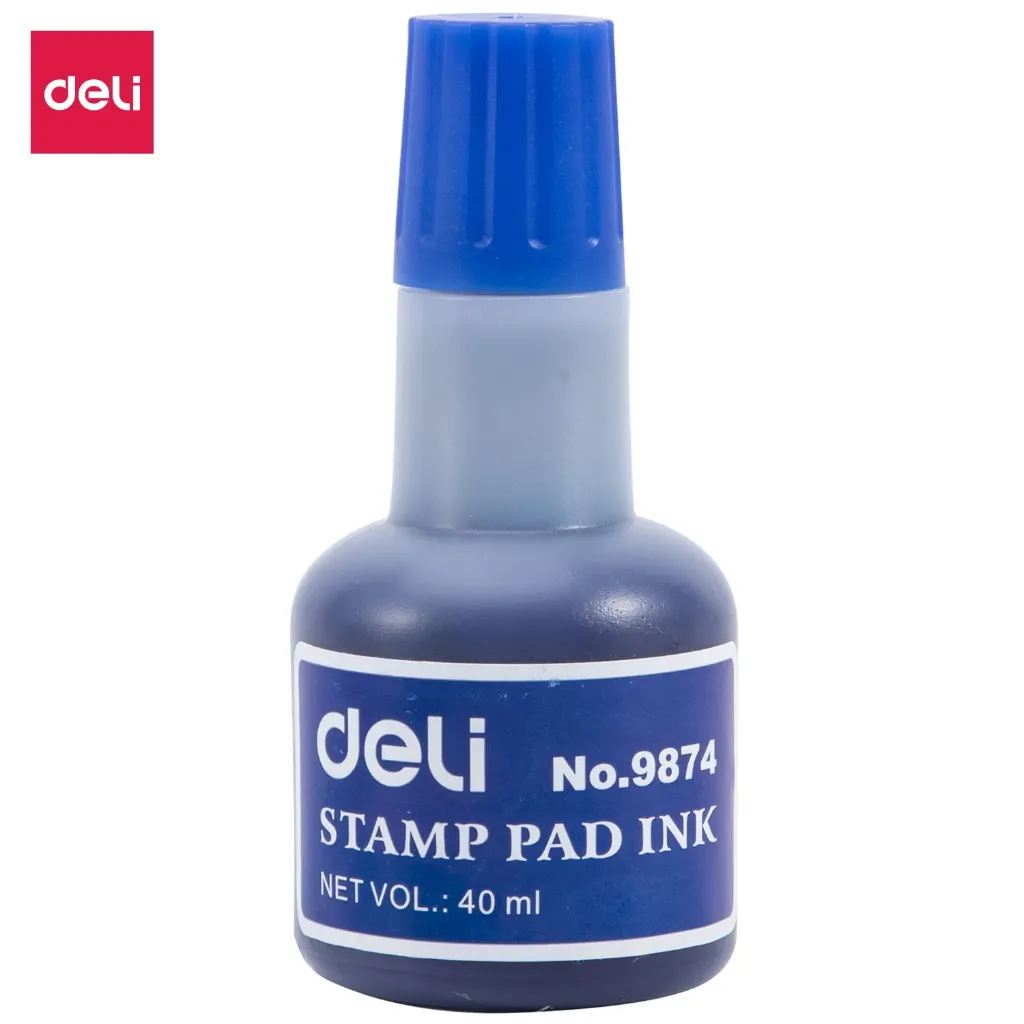 Deli - 9874 Stamp Ink (1CTN*12Box*12's) -BL
